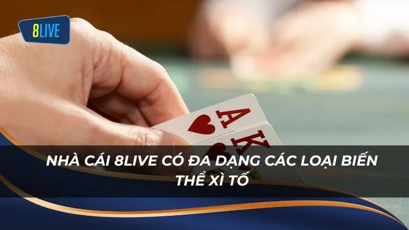 Nhà cái 8LIVE có đa dạng các loại biến thể xì tố