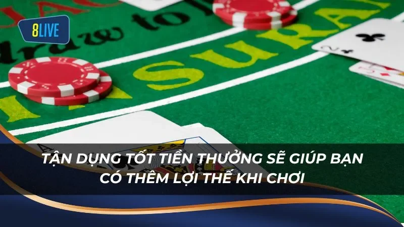 Tận dụng tốt tiền thưởng sẽ giúp bạn có thêm lợi thế khi tham gia chơi xì dách online